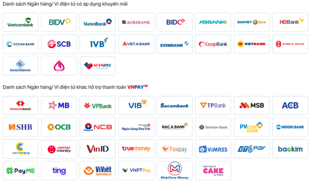 Hướng dẫn thanh toán VNPAY 1 Quet ma VNPAY QR tren 35 Ung dung Mobile Banking va 15 Vi dien tu lien ket