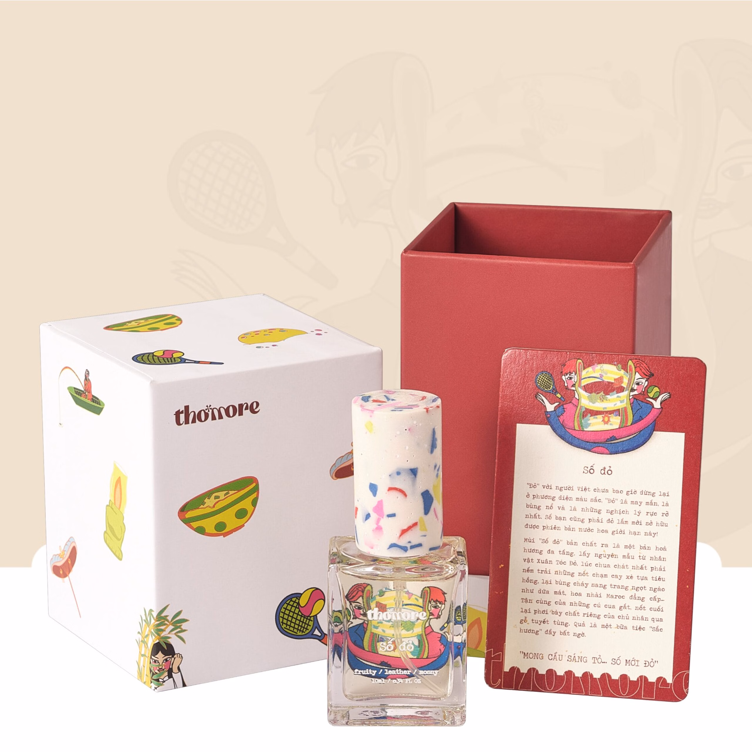 nước hoa thomore blind box hộp số đỏ có nền