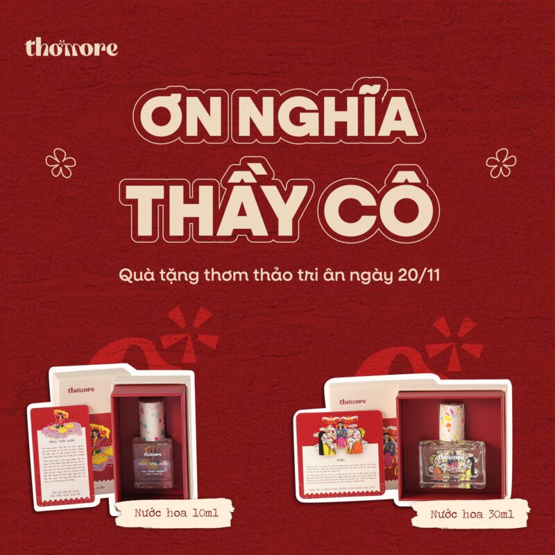 QUÀ THƠM TRI ÂN 20-11: ƠN NGHĨA THẦY CÔ 5 NUOC HOA THOMORE QUA THOM TRI AN 20 11 ON NGHIA THAY CO