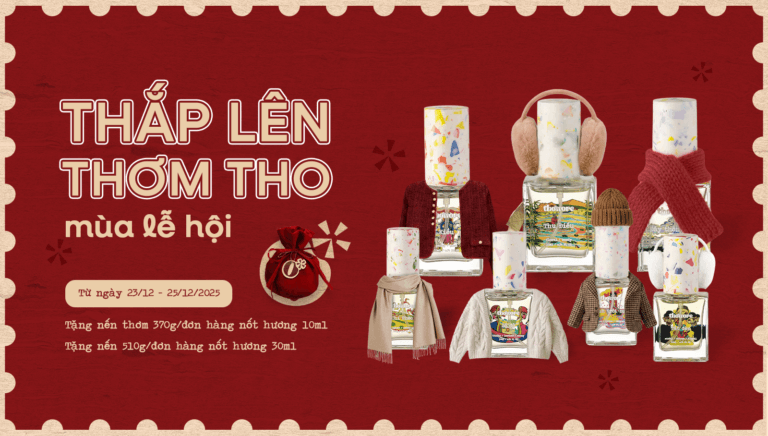 THẮP LÊN “THƠM” THO: NHẬN QUÀ LỚN NHẤT NĂM CÙNG THƠMORE 5 Nuoc hoa Thomore Banner Thap len thom tho