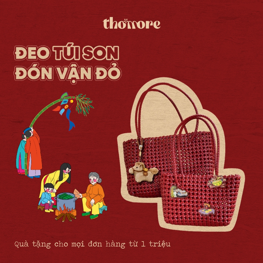 [Quà Tặng Không Bán] Túi Son Thủ Công + Túi Thơmore Tết Bính Ngọ 2026 Sắc Đỏ Cát Tường