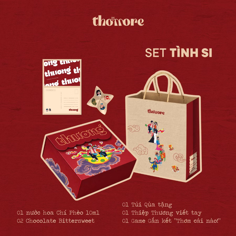 Quà Tặng Valentine Bạn Trai - Set TÌNH SI Thơmore x Bittersweet - Nước hoa & Chocolate Thủ Công