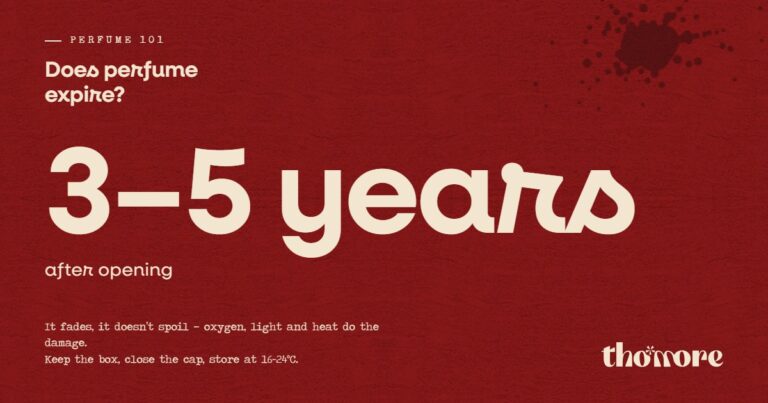 Thomore card: does perfume expire? 3 to 5 years after opening