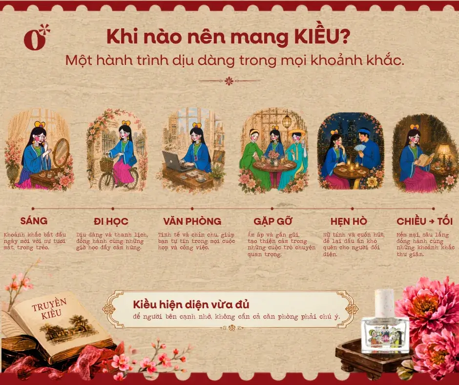 Nước hoa Kiều có mùi gì? Hương hoa nữ tính trưởng thành 7 Kiều Nên Dùng Khi Nào?
